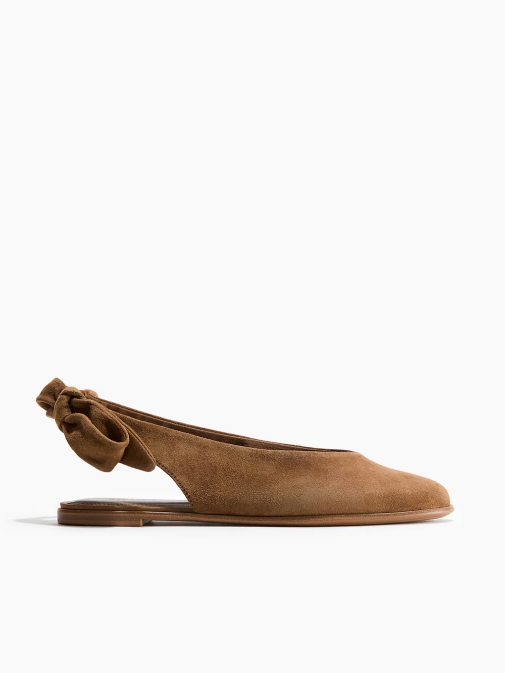 H&M Premium Selection Suede Slingback Ballet Flats NWT - Picture 2 of 5